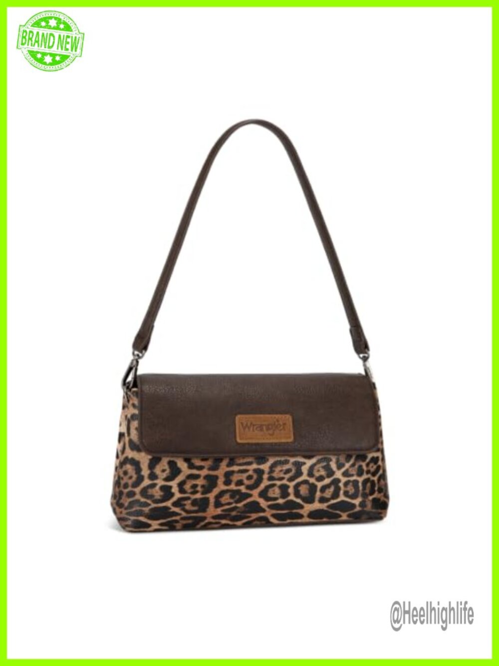 Faux Leather Flap Crossbody Shoulder Bag 2 Compartment Satchel